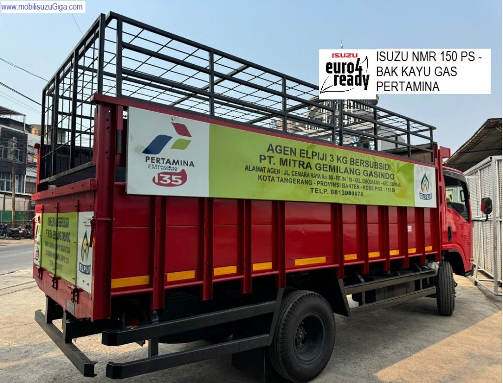TRUK BAK KAYU PERTAMINA GAS LPG ISUZU NMR 150 PS