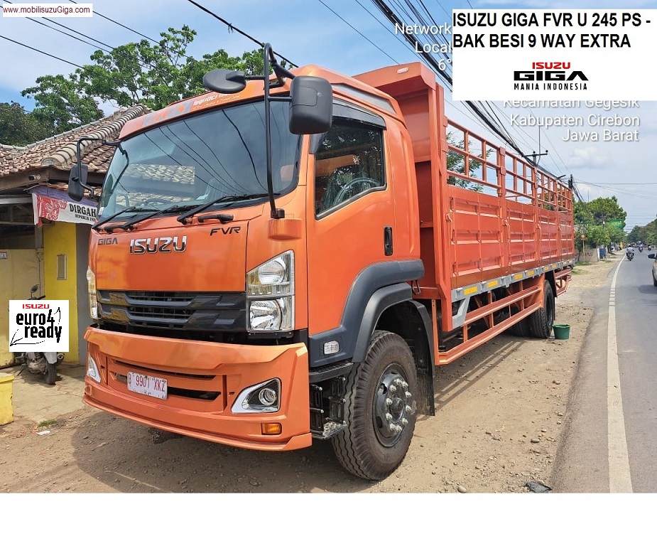 ISUZU GIGA FVR U Aplikasi Bak Besi 9 way