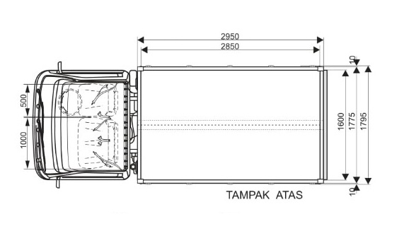 DRAWING WING BOX ISUZU TRAGA TAMPAK ATAS