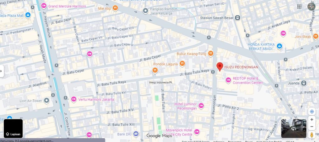 Petunjuk Arah Isuzu PECENONGAN