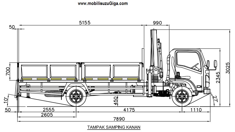 isuzu nmr l crane skylift - KANAN