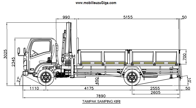 ISUZU NMR L Crane skylift - KIRI