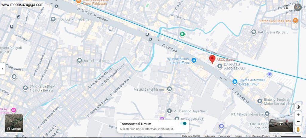 google Map isuzu tambun ASCO