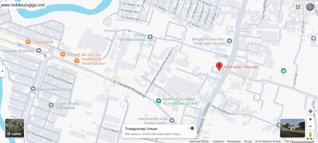 Google Map isuzu cileungsi